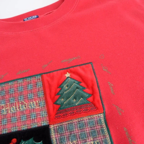 Vintage Honors  Plus Size Red Christmas Holiday Magic Crewneck Size 26/28 - Picture 10 of 10